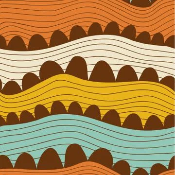 Abstract seamless pattern with stripes and circles, colorful seamless abstrac Stock Illustration