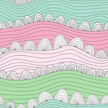 Abstract seamless pattern with stripes and circles, colorful seamless abstrac イラスト素材