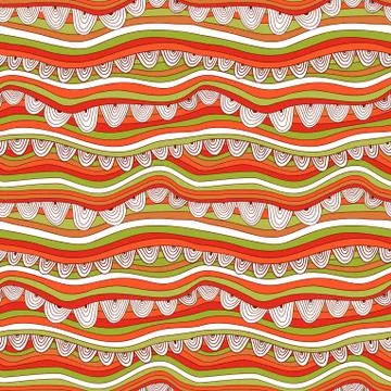 Abstract seamless pattern with stripes and circles, colorful seamless abstrac イラスト素材
