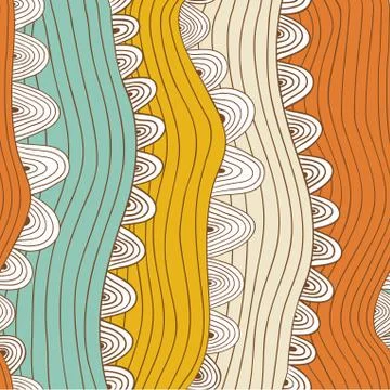 Abstract seamless pattern with stripes and circles, colorful seamless abstrac Stock Illustration
