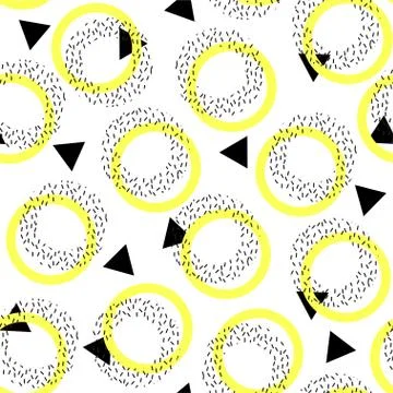 Abstract seamless pattern in the style of Memphis Illustrazione stock