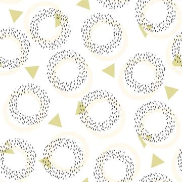 Abstract seamless pattern in the style of Memphis Stock Illustration