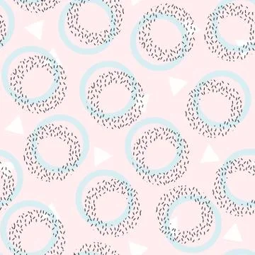 Abstract seamless pattern in the style of Memphis Stock Illustration