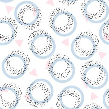 Abstract seamless pattern in the style of Memphis Stock Illustration