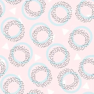 Abstract seamless pattern in the style of Memphis Stock Illustration