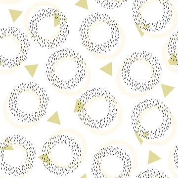 Abstract seamless pattern in the style of Memphis Stock Illustration