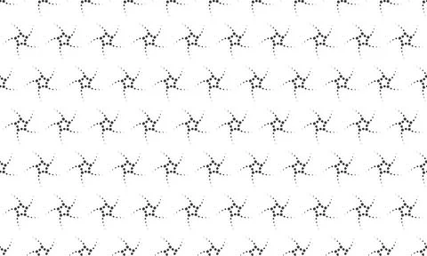 Abstract seamless pattern of stylized stars formed by dots.  Elegant graysc.. Stock Illustration