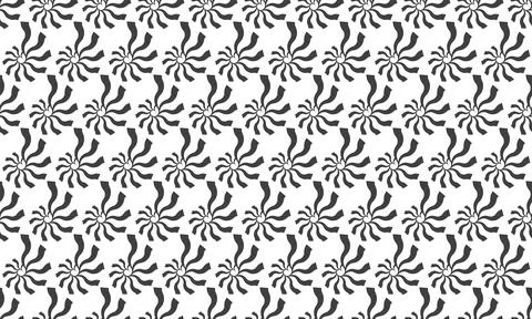 Abstract seamless pattern of stylized sunbursts.  Perfect for textile print.. Stock Illustration
