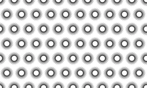 Abstract seamless pattern of stylized suns or floral motifs.  Elegant monoc.. Illustrazione stock