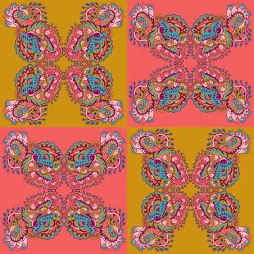 Abstract seamless pattern with swirls. Stock Illustration