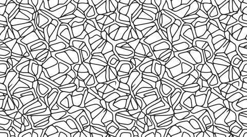 Abstract seamless pattern with tangled geometric shapes organic texture mod.. Stock Illustration