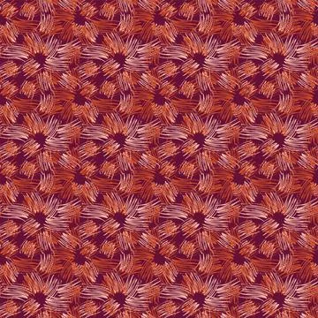 Abstract seamless pattern in terracotta color Stock Illustration