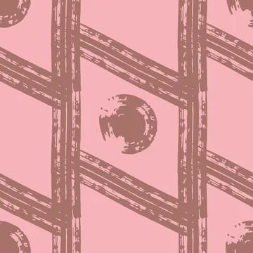 Abstract seamless pattern for textile and packaging design. Rough geometric p Stock Illustration