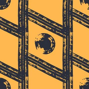 Abstract seamless pattern for textile and packaging design. Rough geometric l 스톡 일러스트