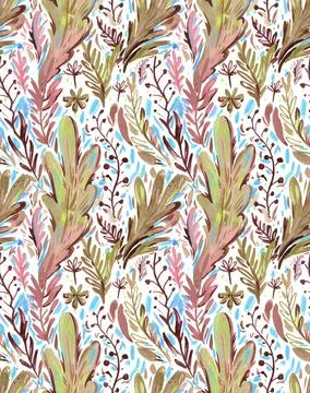Abstract seamless pattern for textile and fabric. Hand-drawn artistic texture Stock Photos