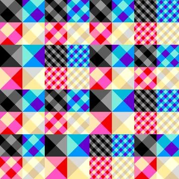 Abstract seamless pattern. Textile diagonal plaid vector pattern. 库存插图