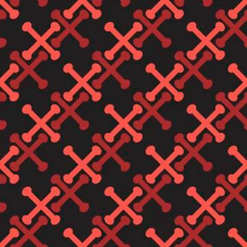 Abstract seamless pattern, three colors used. Vector illustration on black ba Stock Illustration