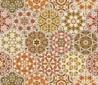 Abstract seamless pattern tiles 库存插图