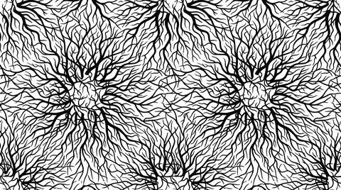 Abstract seamless pattern with tree branches organic texture modern stylish.. Stock Illustration