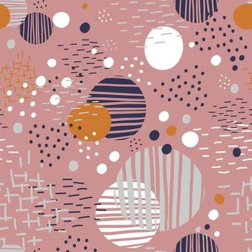 Abstract seamless pattern in trendy colors vector background Stock Illustration