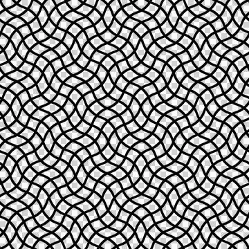 Abstract seamless pattern with twisted lines of distorted lattice. Illustrazione stock