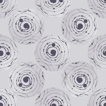 Abstract seamless pattern with twisted shapes. Decorative background. Colorfu Stock Illustration