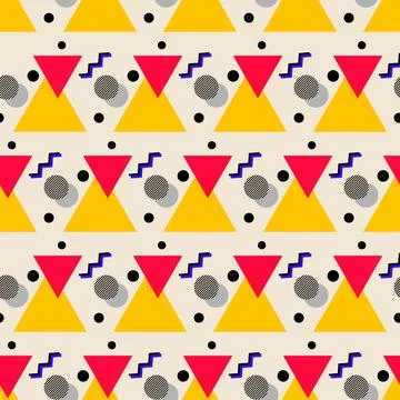 Abstract seamless pattern vector background with different geometric elements イラスト素材
