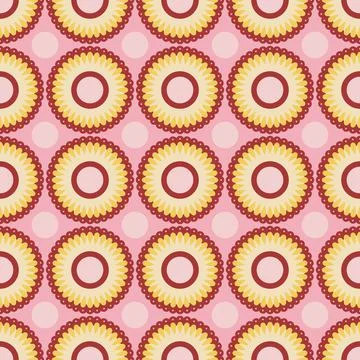 Abstract seamless pattern vector print. 60s and 70s years style background Stock Illustration