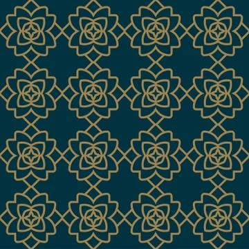 Abstract seamless pattern, Vector seamless pattern. Repeating geometric ornam Stock Illustration