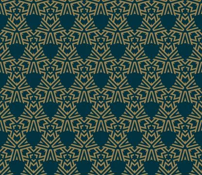 Abstract seamless pattern, Vector seamless pattern. Repeating geometric ornam Illustrazione stock