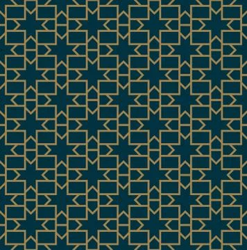 Abstract seamless pattern, Vector seamless pattern. Repeating geometric ornam Stock Illustration
