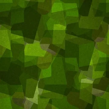 Abstract seamless pattern in vintage style with green figures Stock Illustration
