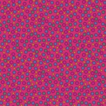 Abstract seamless pattern with voluminous colorful balls on purple background Stock Illustration