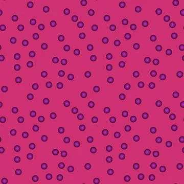 Abstract seamless pattern with voluminous lilac balls on purple background Stock Illustration