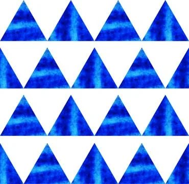 Abstract seamless pattern with watercolor triangles, design element Stock Illustration