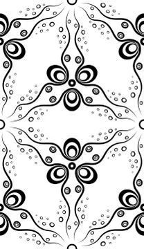 Abstract seamless pattern with waves and circles. Stock Illustration
