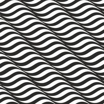 Abstract seamless pattern with waves. Stock Illustration