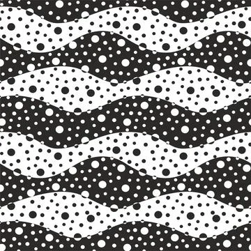 Abstract seamless pattern with waves. Stock Illustration