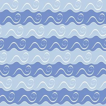 Abstract seamless pattern with waves. Stock Illustration