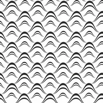 Abstract seamless pattern with waves. Stock Illustration