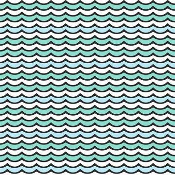 Abstract seamless pattern with waves. Stock Illustration