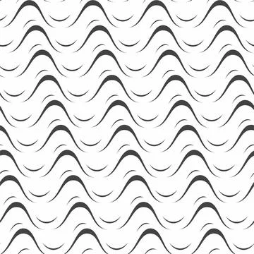 Abstract seamless pattern with waves. Stock Illustration