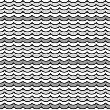 Abstract seamless pattern with waves. Stock Illustration