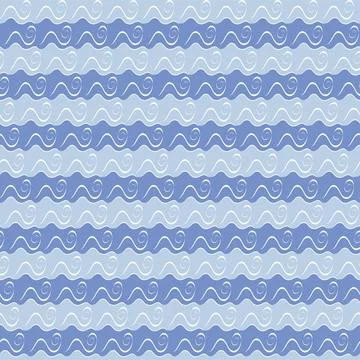 Abstract seamless pattern with waves. Illustrazione stock