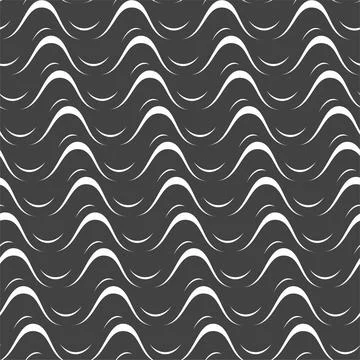 Abstract seamless pattern with waves. Stock Illustration