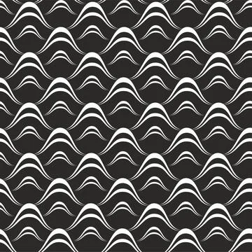 Abstract seamless pattern with waves. Stock Illustration