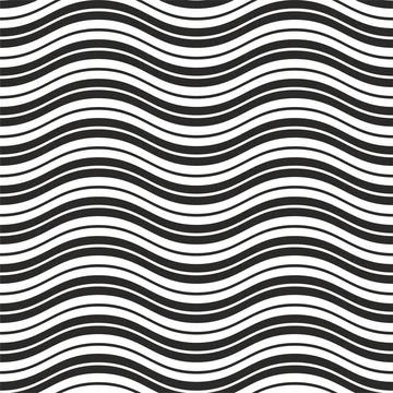 Abstract seamless pattern with waves. Stock Illustration