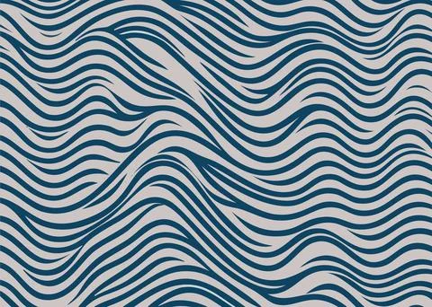 Abstract seamless pattern with wavy lines. Vector illustration of distorted.. Stock-Illustration