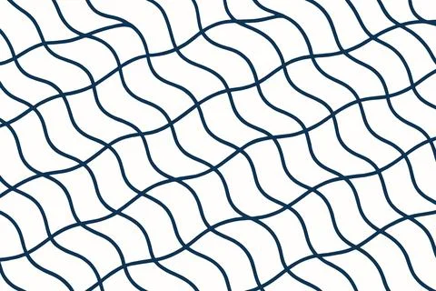 Abstract seamless pattern with wavy lines and grid Stock Illustration