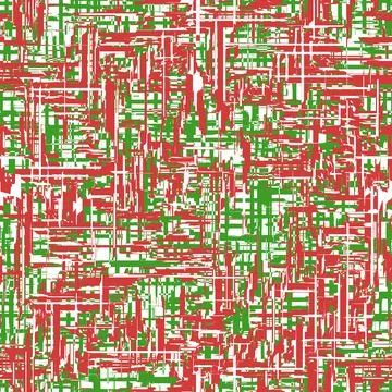 Abstract seamless pattern with white, green, and red irregular jagged lines. Stock Illustration
